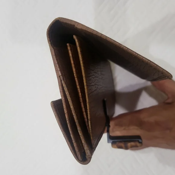 GUCCI Monogram Bamboo Wallet Brown - Picture 11 of 12